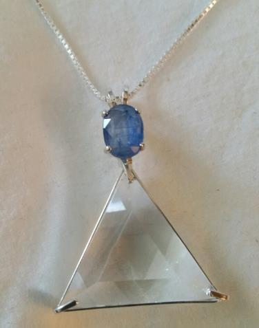 Clear Quartz Vogel With Gorgeous Blue Kyanite - Find Your Inner Light!